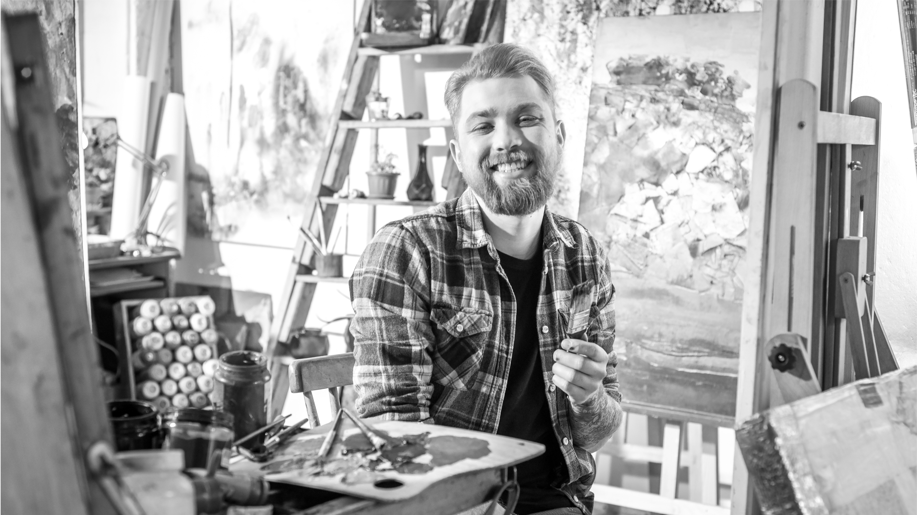 Portrait of Andrii Chyzhov, who works in the Paintings style (Львів, Ukraine) Photo 2 of 2.