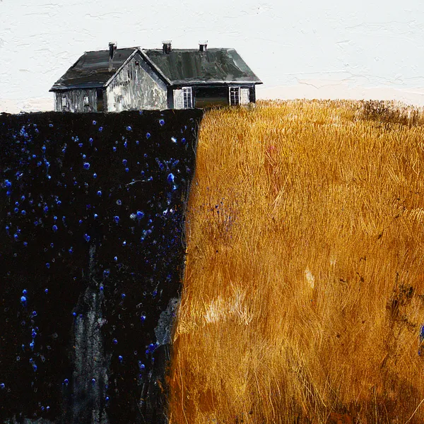 Image of Квітки на зораному полі by Andrii Chyzhov, size: 100 х 65, made of полотно, олія, Painting medium, from в приватній колекцї, part of the VERESNEVE series