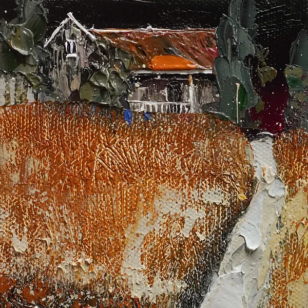 Image of З серії «Вересневе» by Andrii Chyzhov, size: 19 х 15,1, made of картон, олія, Painting medium, from в приватній колекції, part of the VERESNEVE series